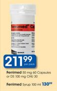 Ferrimed 50mg capsules-60's Or DS 100mg CHU 30