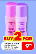 Swankie Look Anti-Perspirant Roll-On For Ladies Assorted-2x50ml
