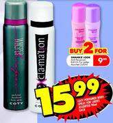 Coty Perfumed Body Spray For Ladies Assorted-90ml Each