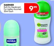 Garnier Roll-On Deodorant For Ladies Assorted-50ml Each