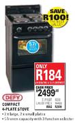 Defy Compact Stove-4 Plate
