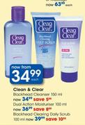 Clean & Clear Dual Action Moisturiser-100ml Each