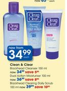 Clean & Clear Blackhead Clearing Daily Scrub-100ml Each