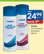 Clicks Anti-Dandruff Shampoo-250ml Each