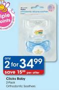 Clicks Baby Orthodontic Soothers-2 Pack