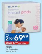 Clicks Disposable Breast Pads-2x36's