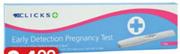 Clicks Early Detection Pregnancy Test-Each