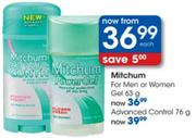 Mitchum For Men or Women Gel-63g Each 
