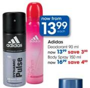 Adidas Deodrant-90ml Each