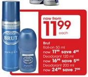 Brut Deodrant-200ml Each  