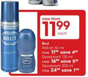 Brut Deodrant-120ml Each