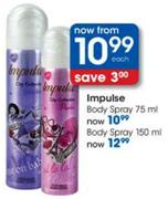 Impulse Body Spray-150ml Each