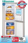 Hisense Metallic Gross Combi Fridge-270Ltr
