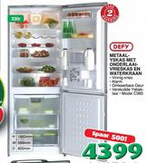 Defy Metaal-Yskas Met Onderlaaivrieskas En Waterkraan-330 Ltr
