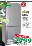 Bauer Silver Bottom Freezer/Fridge-260Ltr