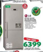 LG Silver Water On Tap Bottom Freezer/Fridge-315Ltr