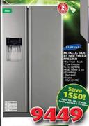 Samsung Metallic Side By Side Fridge/Freezer-660Ltr