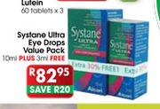 Systane Ultra Eye Drops Value Pack-10ml + 3ml Free