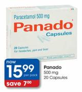  Panado 500mg Capsules-20's