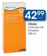 Clicks Cod Liver Oil Emulsion-200ml Each