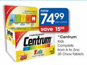 Centrum Kids Complete From A To Zinc Chew Tablets-30's