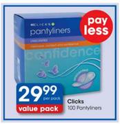 Clicks 100 Pantyliners-Per Pack