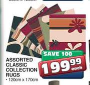  Assorted Classic Collection Rugs-120 x 170cm Each