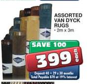 Assorted Van Dyck Rugs-2 x 3m Each