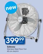 Safeway Stainless Steel Floor Fan - 40cm