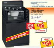 Fuchsware 3-Plate Mini Stove with Storage