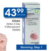 Clicks Detox 3 Day 9 Effervescent Tablets-Per Pack 
