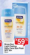 Nivea Sun Light Feeling Daily Face Sun Fluid SPF 50+-50ml