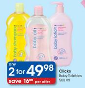 Clicks Baby Toiletries-2x500ml