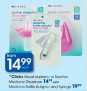 Clicks Nasal Aspirator Or Soother Medicine Dispenser-Each