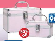 Clicks Pink Aluminium Cosmetics Case Medium-Each 
