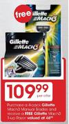 Purchase A 4-Pack Gillete Mach3 Manual Blades And Receive A Free Gillete Mach3 1-Up Racer