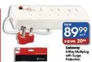 Safeway 6-Way Multiplug With Surge Protection-Each