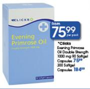 Clicks Evening Primrose Oil Double Strength 90 Safigel Capsules-1000mg Per Pack