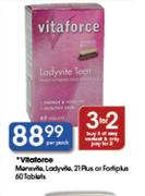 Vitaforce Mansvita, Ladyville, 23 Plus Or Fortiplus-60 Tablets Per Pack