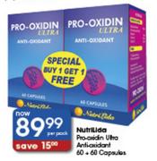 Nutrilida Pro-Oxidin Ultra Anti-Oxidant 60 + 60 Capsules-Per Pack