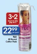 Tlc Cotton Pads 80 Round Per Pack