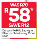 Durbanville Hills Sauvignon Blanc Or Chardonnay-750ml Each