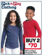 Girl's Or Boy's Favourite Tees-For 2
