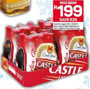 Castle Lager Non Returnable Bottles 24X340ml Or Cans 24X330ml-Per Case