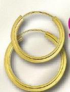 9ct Gold Single Earring-12mm Each