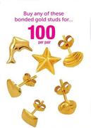 Bonded Gold Studs-Per Pair
