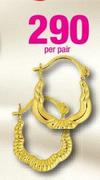 9ct Gold Studs And Creoles-Per Pair