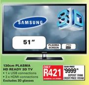 Samsung 130cm Plasma HD Ready 3D TV (51")
