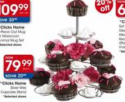 Clicks Home Silver Wire Cupcake Stand-Each