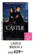 Castle Season 3 DVD-6 Disc Set 